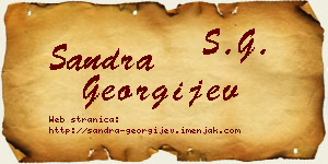 Sandra Georgijev vizit kartica